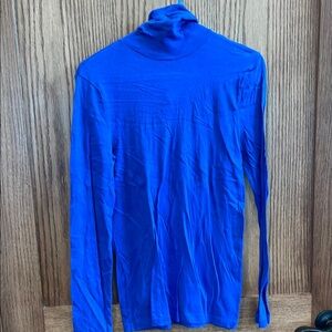 Jcrew: Vibrant Blue Tissue Turtleneck Top